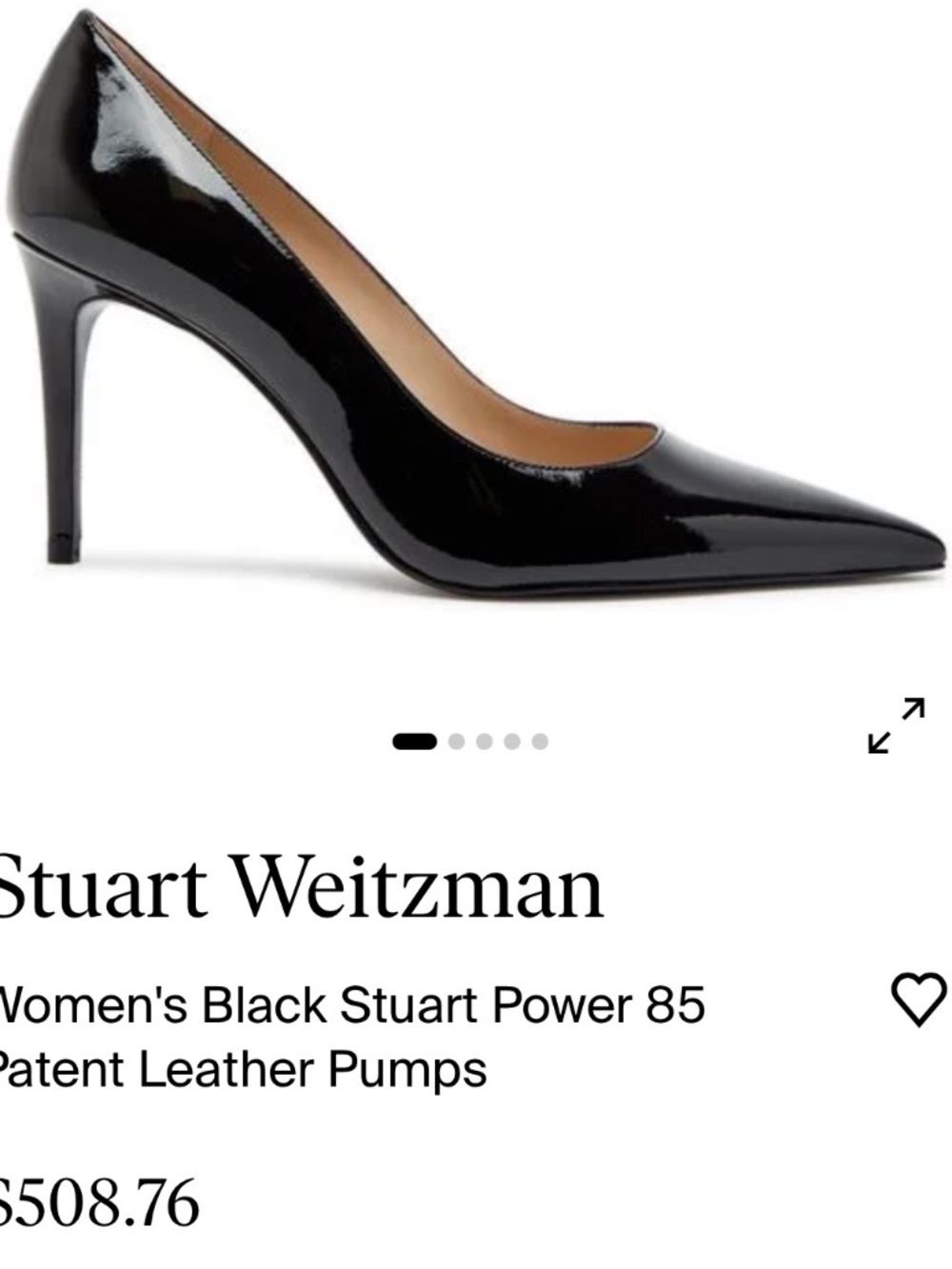 Stuart Weitzman Black Patent Stilettos